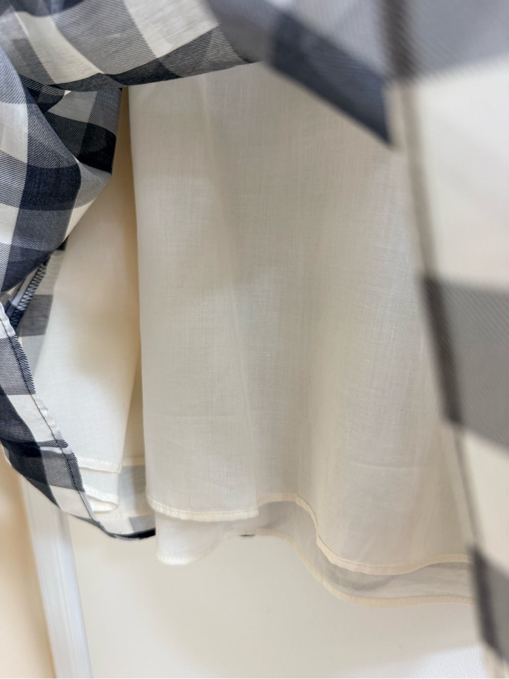 NWT Madewell Cotton-Silk Gingham Bubble-Sleeve Top – Size 8 - Picture 6 of 9